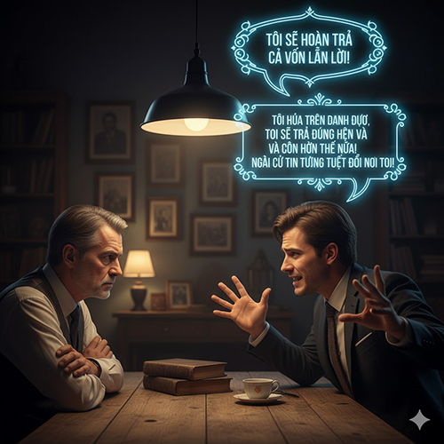 Người đi vay hứa trả nợ đúng hạn
